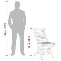 Produktbild för Hopfällbara trädgårdsstolar 8 st 47x63x90 cm massiv teak