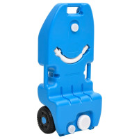 Miniatyr av produktbild för Vattentank på hjul för camping 25 L blå