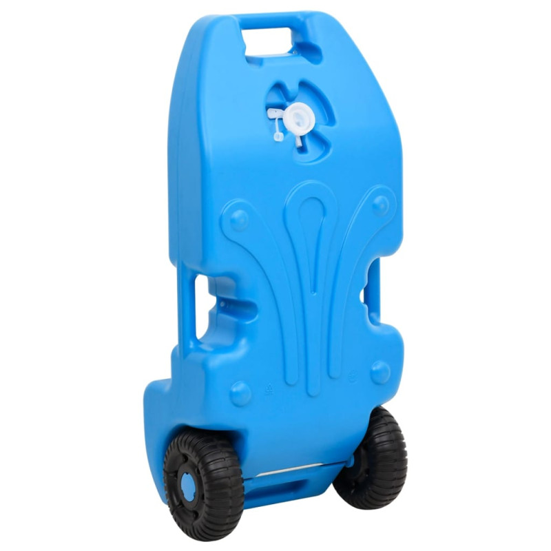 Produktbild för Vattentank på hjul för camping 25 L blå