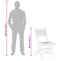 Produktbild för Hopfällbara trädgårdsstolar 4 st 47x62x90 cm massiv teak