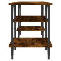 Produktbild för Tv-bänk rökfärgad ek 102x35x45,5 cm konstruerat trä