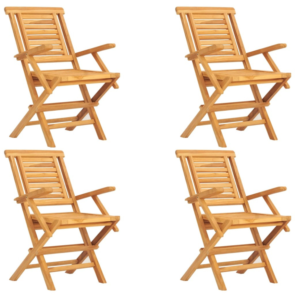 Produktbild för Matgrupp för trädgården 5 delar massiv teak