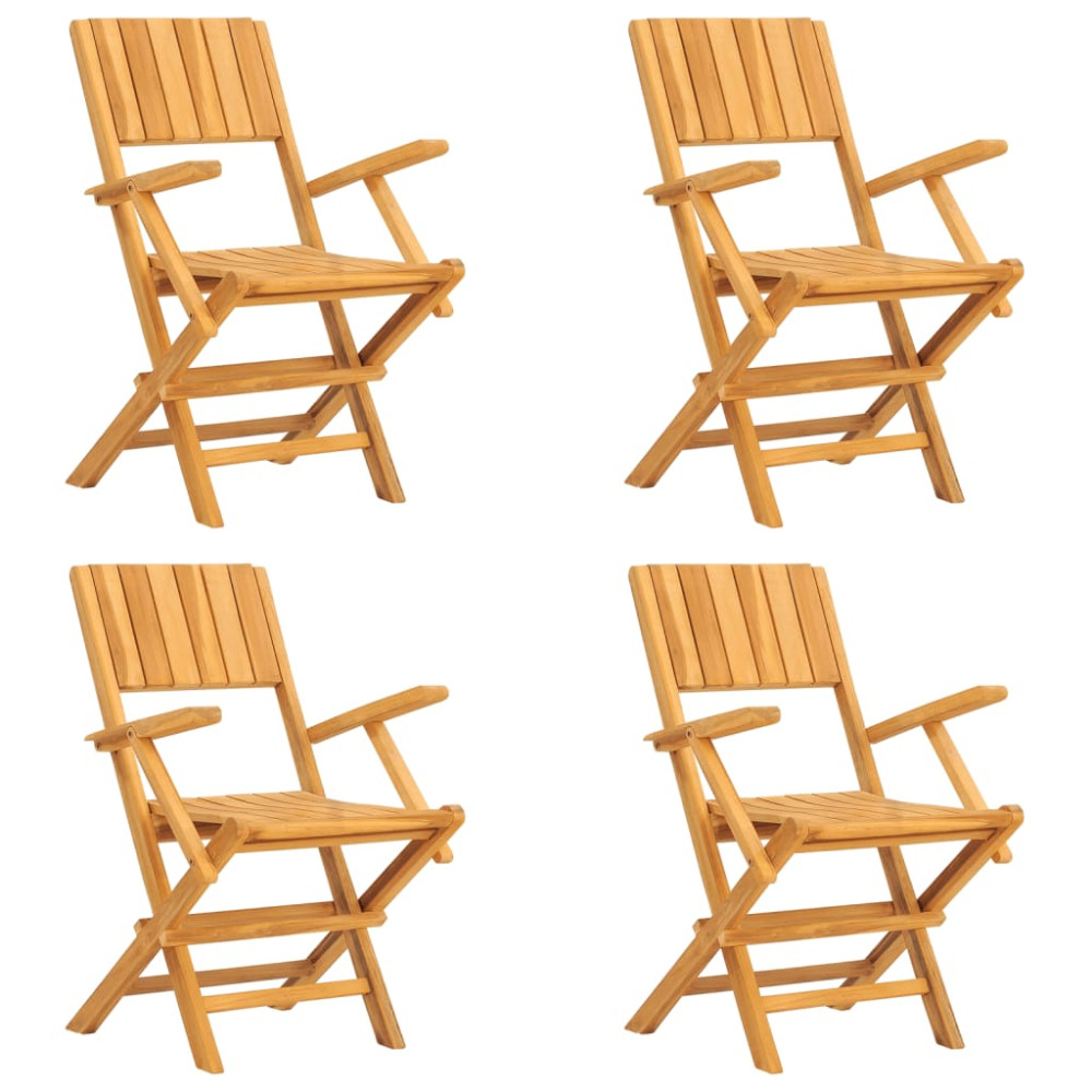 Produktbild för Matgrupp för trädgården 5 delar massiv teak