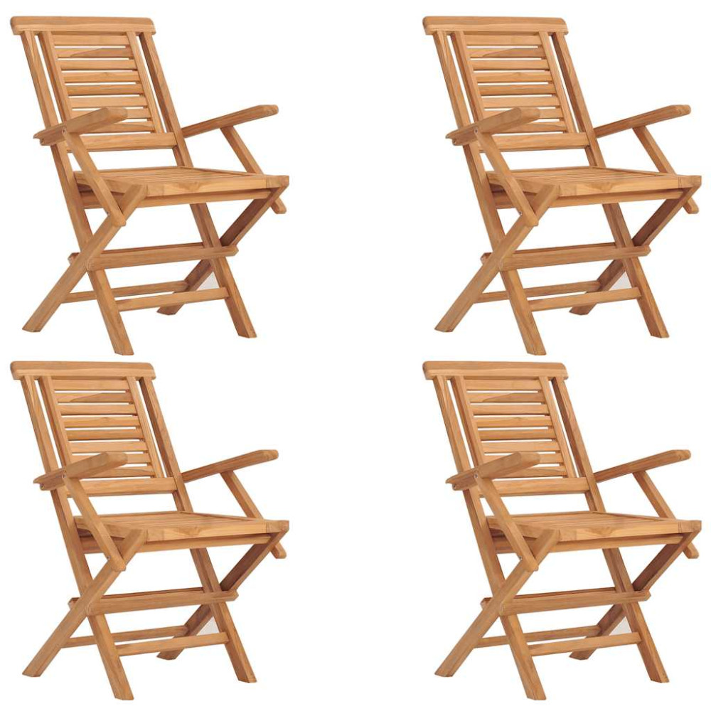 Produktbild för Matgrupp för trädgården 5 delar massiv teak