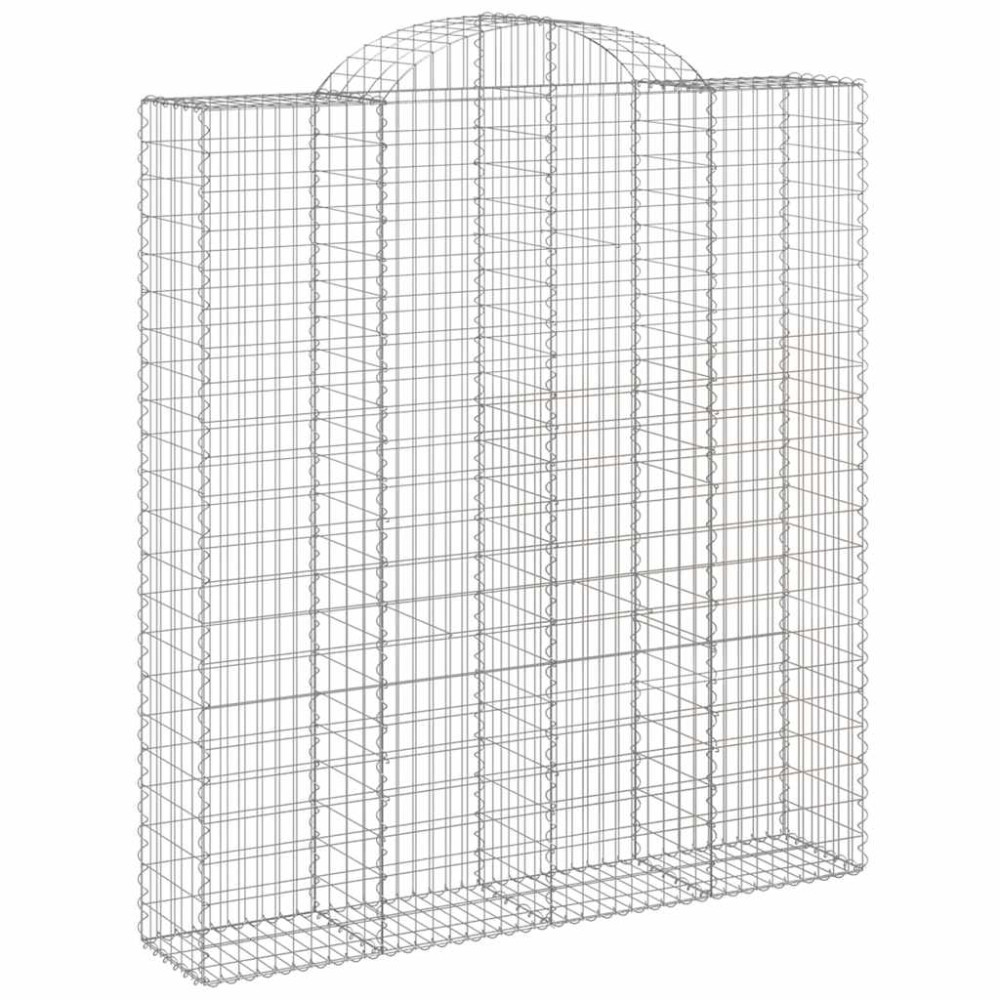 Produktbild för Gabioner bågformade 9 st 200x50x220/240 cm galvaniserat järn
