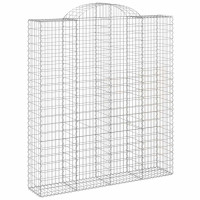 Produktbild för Gabioner bågformade 9 st 200x50x220/240 cm galvaniserat järn