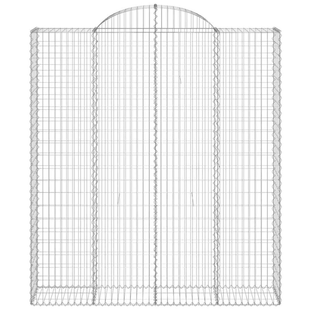 Produktbild för Gabioner bågformade 9 st 200x50x220/240 cm galvaniserat järn