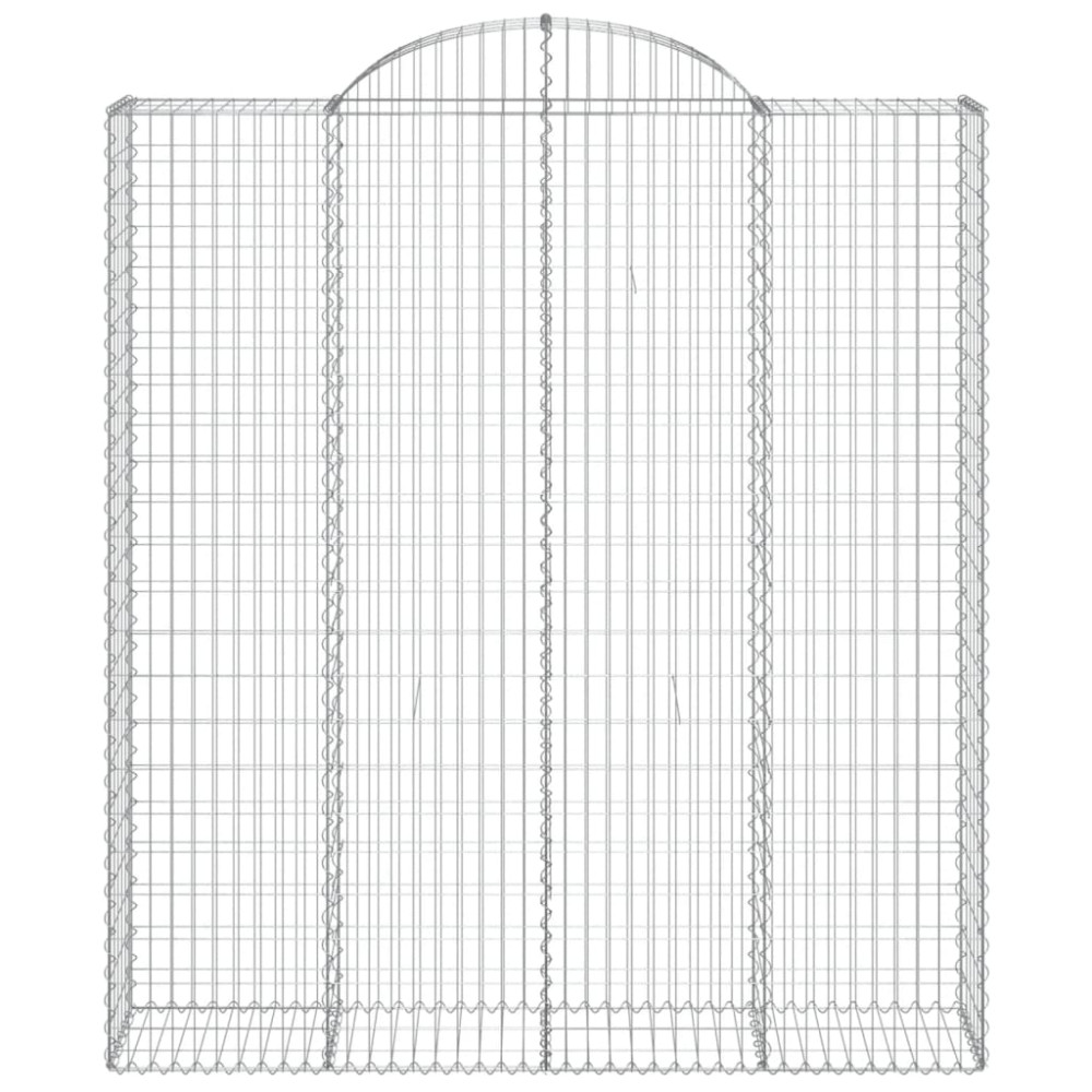 Produktbild för Gabioner bågformade 8 st 200x50x220/240 cm galvaniserat järn