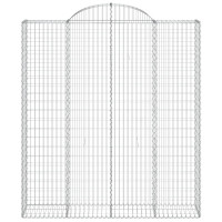 Produktbild för Gabioner bågformade 8 st 200x50x220/240 cm galvaniserat järn