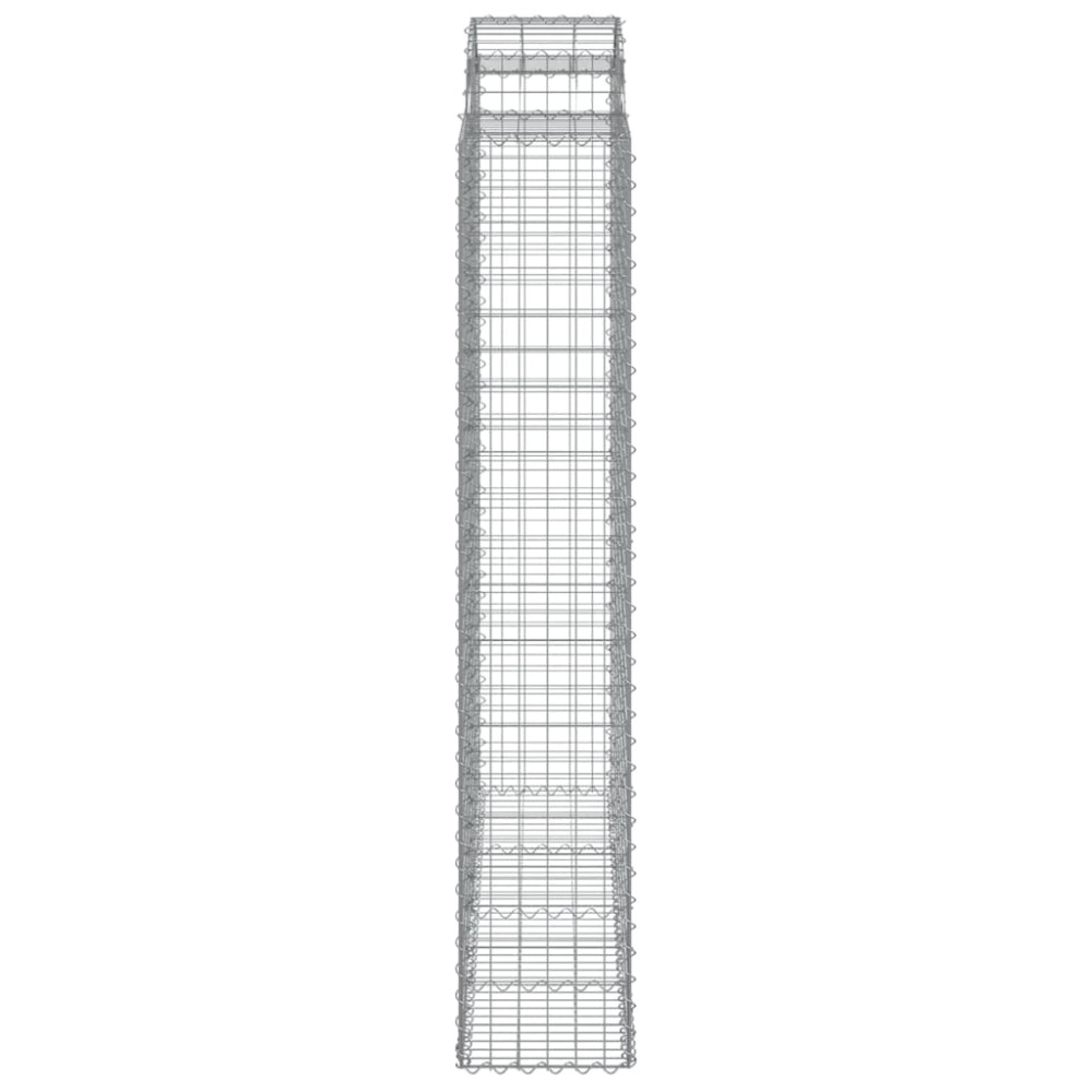 Produktbild för Gabioner bågformade 8 st 200x50x220/240 cm galvaniserat järn