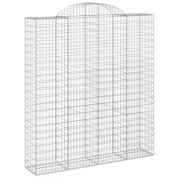 Produktbild för Gabioner bågformade 7 st 200x50x220/240 cm galvaniserat järn