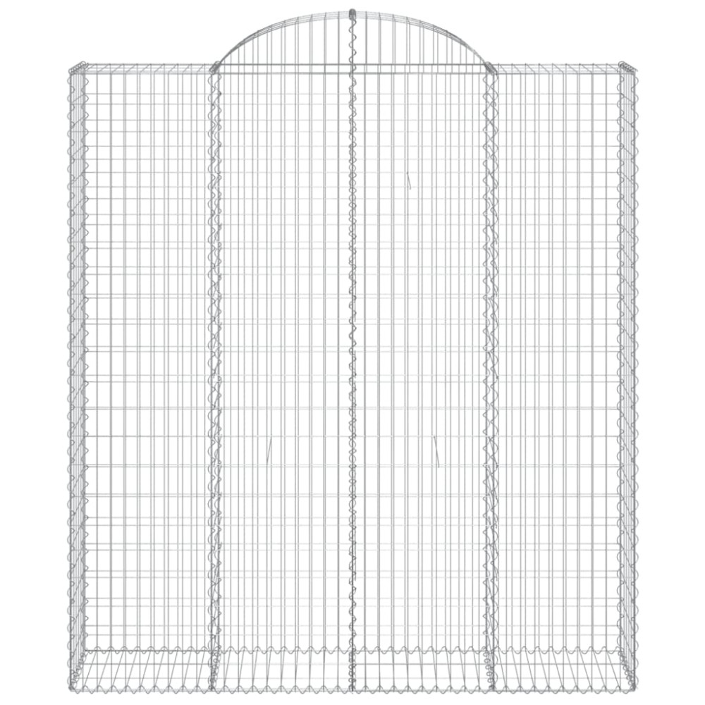 Produktbild för Gabioner bågformade 7 st 200x50x220/240 cm galvaniserat järn