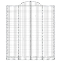 Produktbild för Gabioner bågformade 7 st 200x50x220/240 cm galvaniserat järn