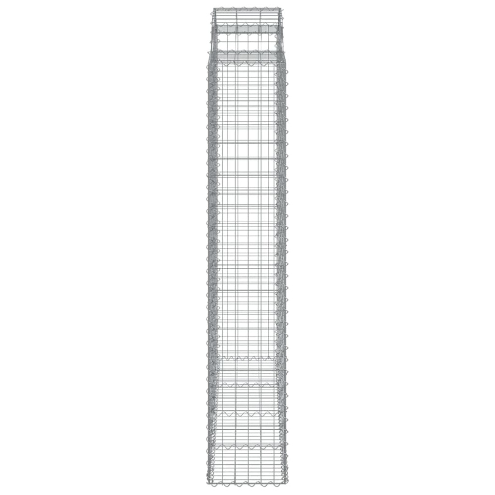 Produktbild för Gabioner bågformade 7 st 200x50x220/240 cm galvaniserat järn