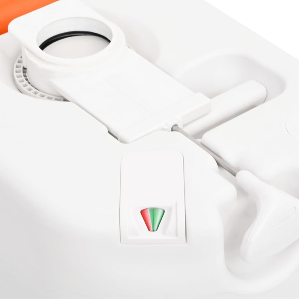 Produktbild för Inbyggd campingtoalett vit 24+17 L HDPE & emalj