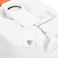Produktbild för Inbyggd campingtoalett vit 24+17 L HDPE & emalj