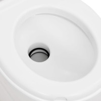 Produktbild för Inbyggd campingtoalett vit 24+17 L HDPE & emalj