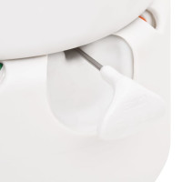 Produktbild för Inbyggd campingtoalett vit 24+17 L HDPE & emalj