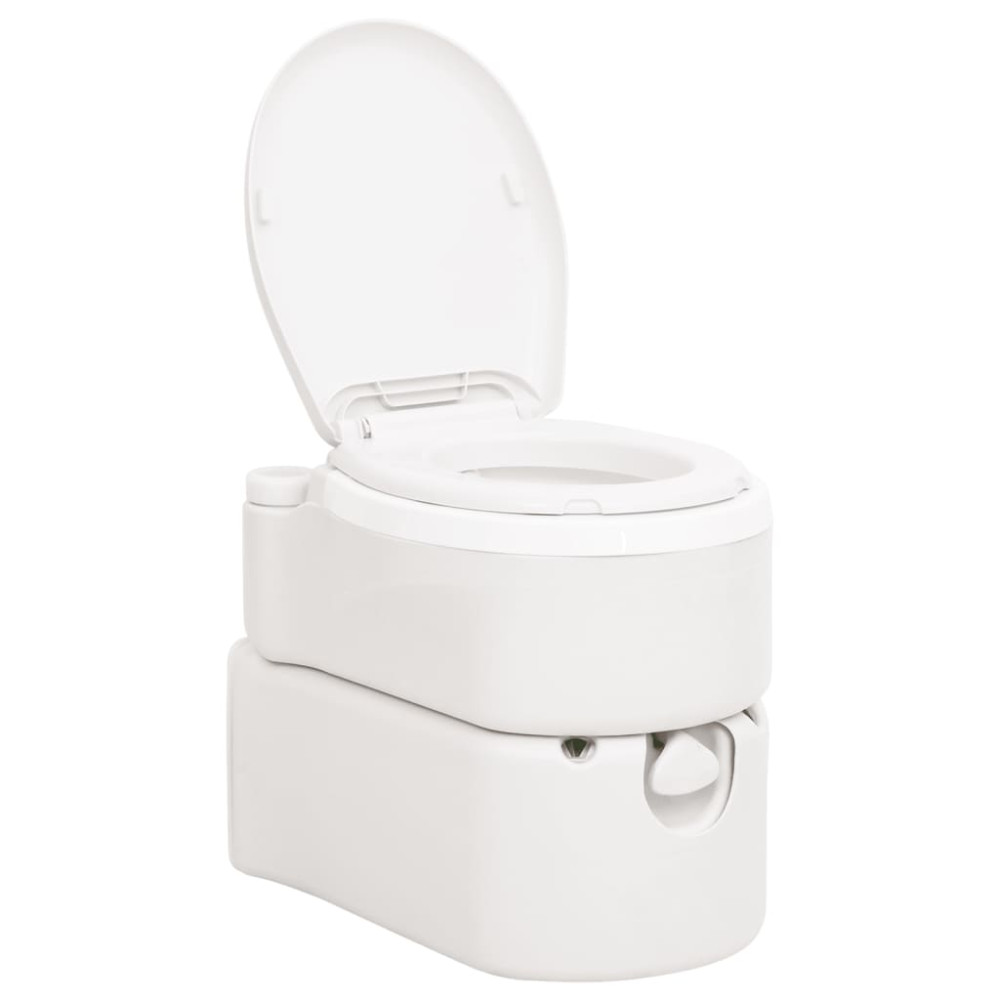 Produktbild för Inbyggd campingtoalett vit 24+17 L HDPE & PP