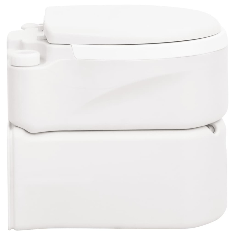 Produktbild för Inbyggd campingtoalett vit 24+17 L HDPE & PP