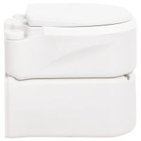 Produktbild för Inbyggd campingtoalett vit 24+17 L HDPE & PP