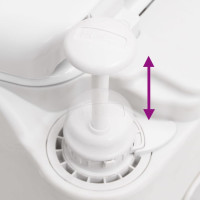 Produktbild för Inbyggd campingtoalett vit 24+17 L HDPE & PP