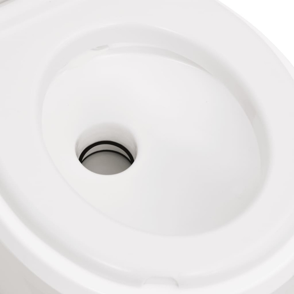 Produktbild för Inbyggd campingtoalett vit 24+17 L HDPE & PP