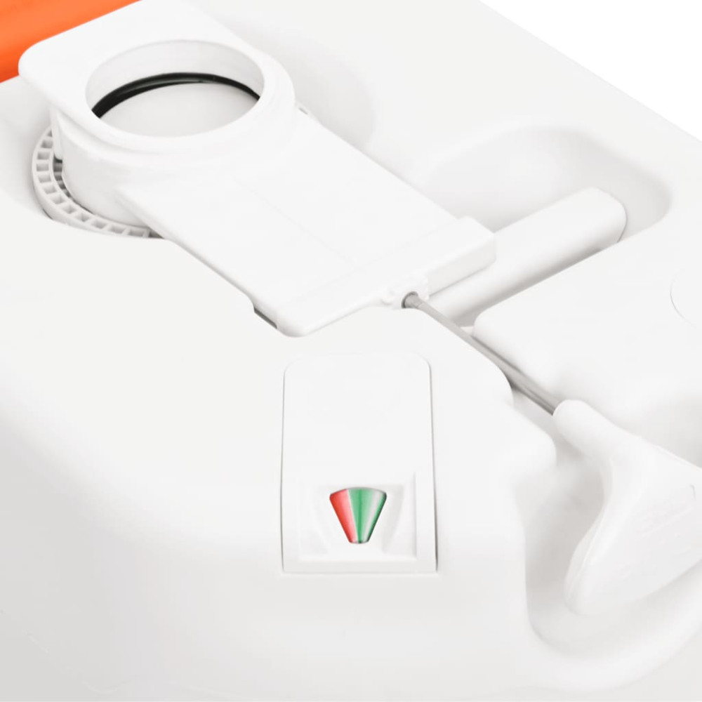 Produktbild för Inbyggd campingtoalett vit 24+17 L HDPE & PP