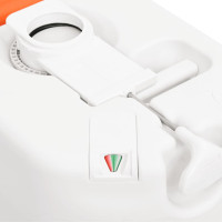 Produktbild för Inbyggd campingtoalett vit 24+17 L HDPE & PP