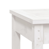 Miniatyr av produktbild för Trädgårdsbänk 2-sits vit 159,5x44x45 cm massiv furu