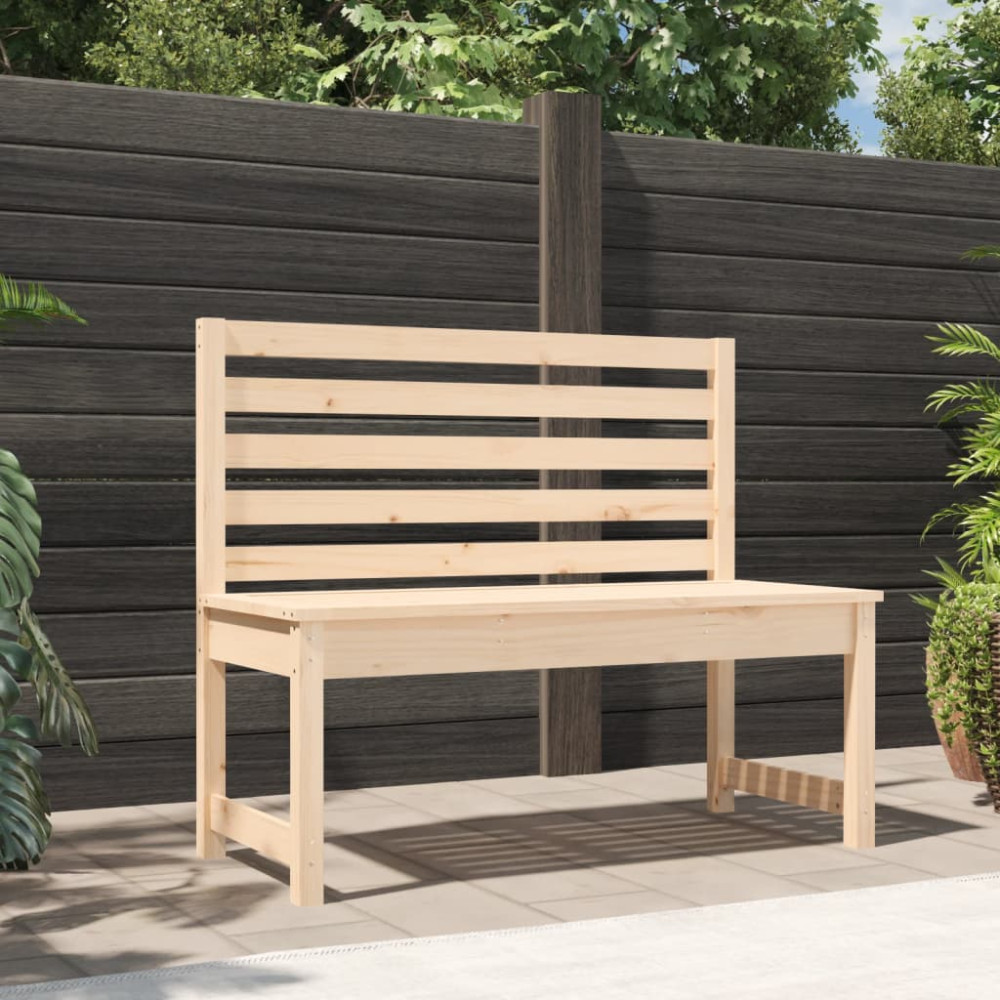 Produktbild för Trädgårdsbänk 109 cm massiv furu