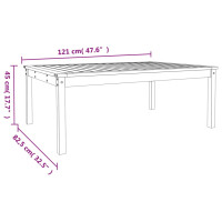 Produktbild för Trädgårdsbord 121x82,5x45 cm massivt douglasträ