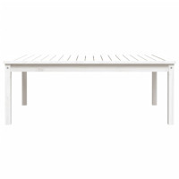 Produktbild för Trädgårdsbord vit 121x82,5x45 cm massiv furu