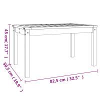 Produktbild för Trädgårdsbord 82,5x50,5x45 cm massivt douglasträ