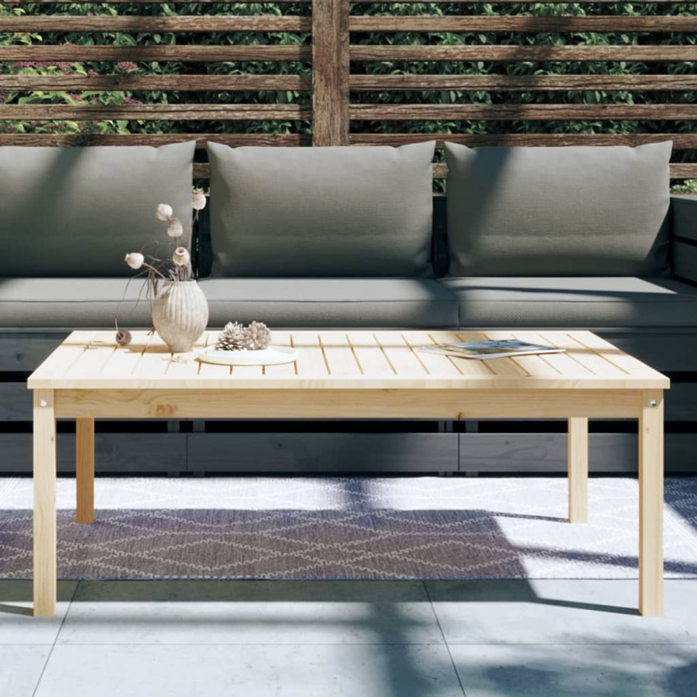 Produktbild för Trädgårdsbord 121x82,5x45 cm massiv furu