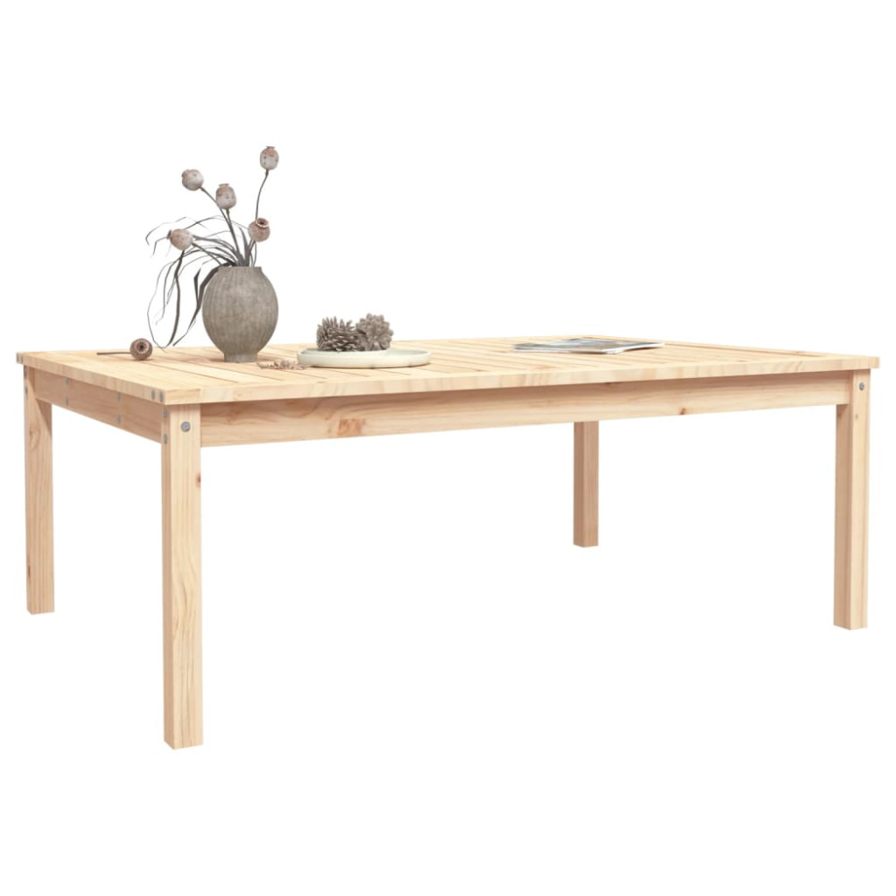 Produktbild för Trädgårdsbord 121x82,5x45 cm massiv furu