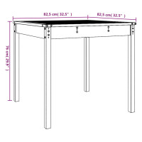 Produktbild för Trädgårdsbord 82,5x82,5x76 cm massiv furu