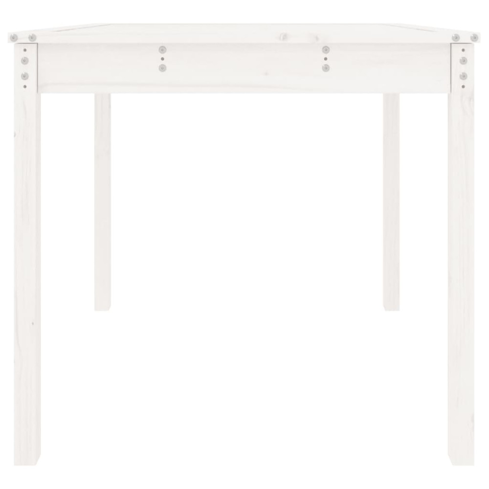 Produktbild för Trädgårdsbord vit 82,5x82,5x76 cm massiv furu