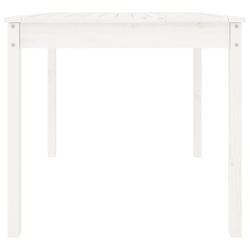 Produktbild för Trädgårdsbord vit 82,5x82,5x76 cm massiv furu