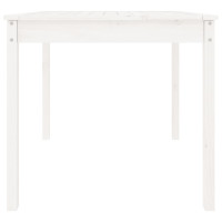 Produktbild för Trädgårdsbord vit 82,5x82,5x76 cm massiv furu