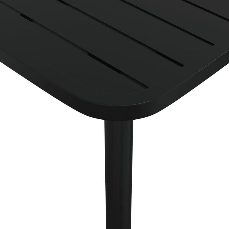 Produktbild för Trädgårdsbord antracit 165x80x71 cm stål