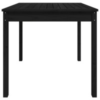 Miniatyr av produktbild för Trädgårdsbord svart 82,5x82,5x76 cm massiv furu