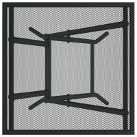 Produktbild för Trädgårdsbord hopfällbart antracit 50x50x72 cm stålnät