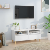Produktbild för Tv-bänk vit 100x34,5x44,5 cm konstruerat trä