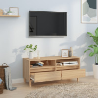 Produktbild för Tv-bänk sonoma-ek 100x34,5x44,5 cm konstruerat trä