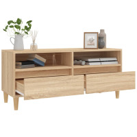 Produktbild för Tv-bänk sonoma-ek 100x34,5x44,5 cm konstruerat trä