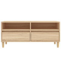 Produktbild för Tv-bänk sonoma-ek 100x34,5x44,5 cm konstruerat trä