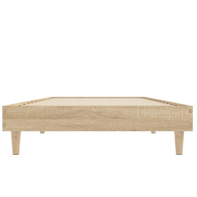 Produktbild för Sängram sonoma-ek 75x190 cm konstruerad trä