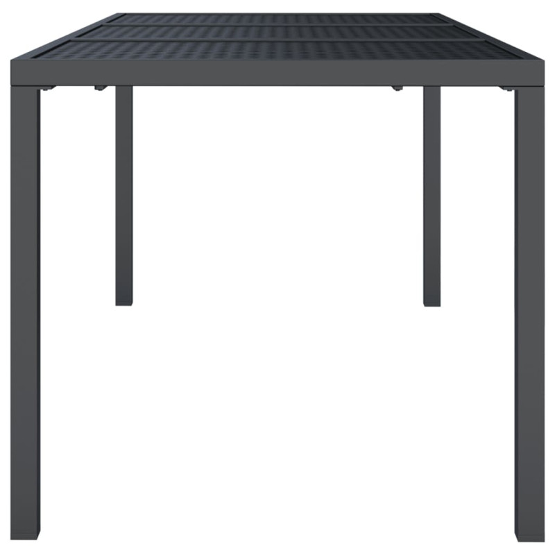 Produktbild för Trädgårdsbord antracit 165x80x72 cm stål