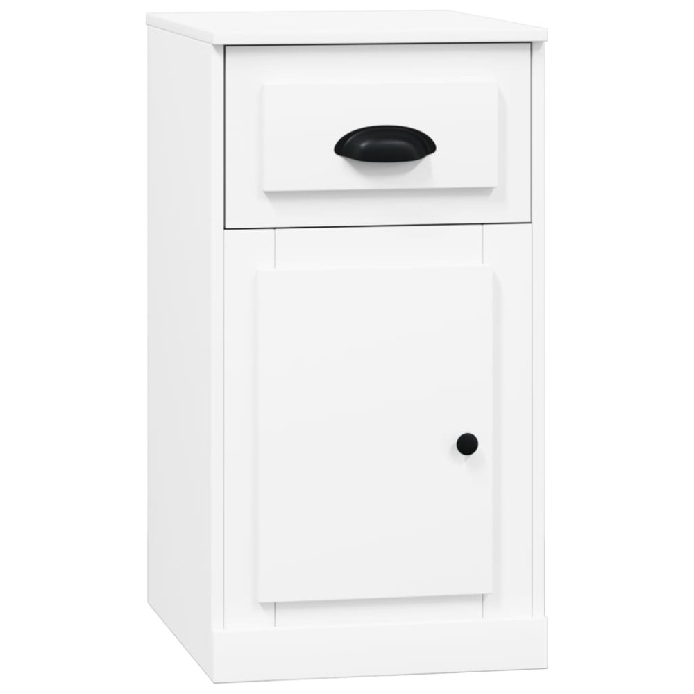 Produktbild för Sidoskåp vit 40x50x75 cm konstruerat trä